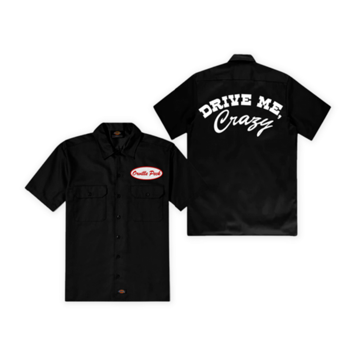 Drive Me Crazy Black Work Shirt