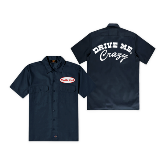 Drive Me Crazy Navy Work Shirt